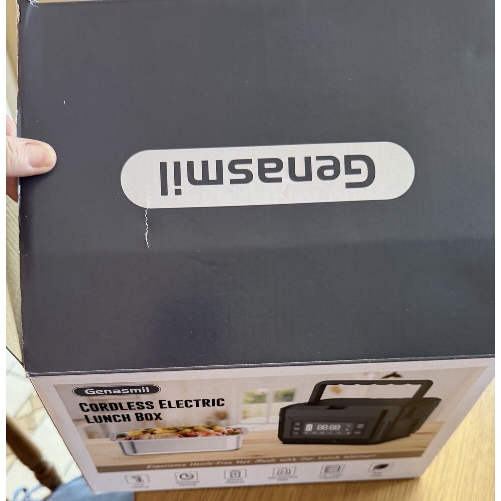Portable Electric Heated Lunch Box 1.2L Stainless Steel Food Warmer - Picture 5 of 16